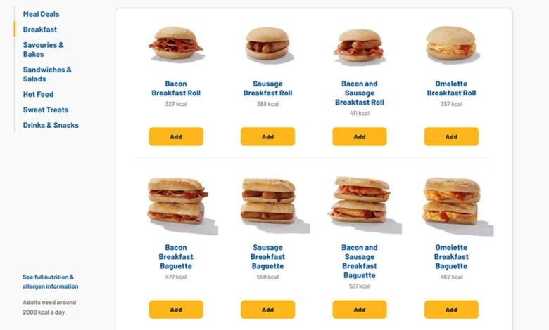 Greggs Price List